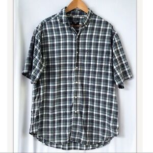 Ralph Lauren Blue Plaid Button Front Shirt